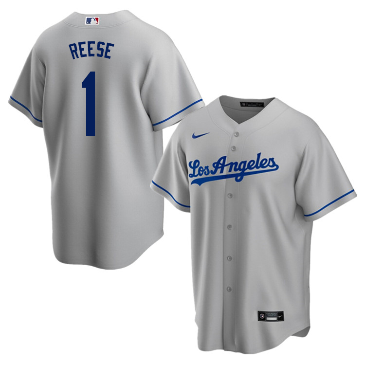 Nike Men #1 Pee Wee Reese Los Angeles Dodgers Baseball Jerseys Sale-Gray
